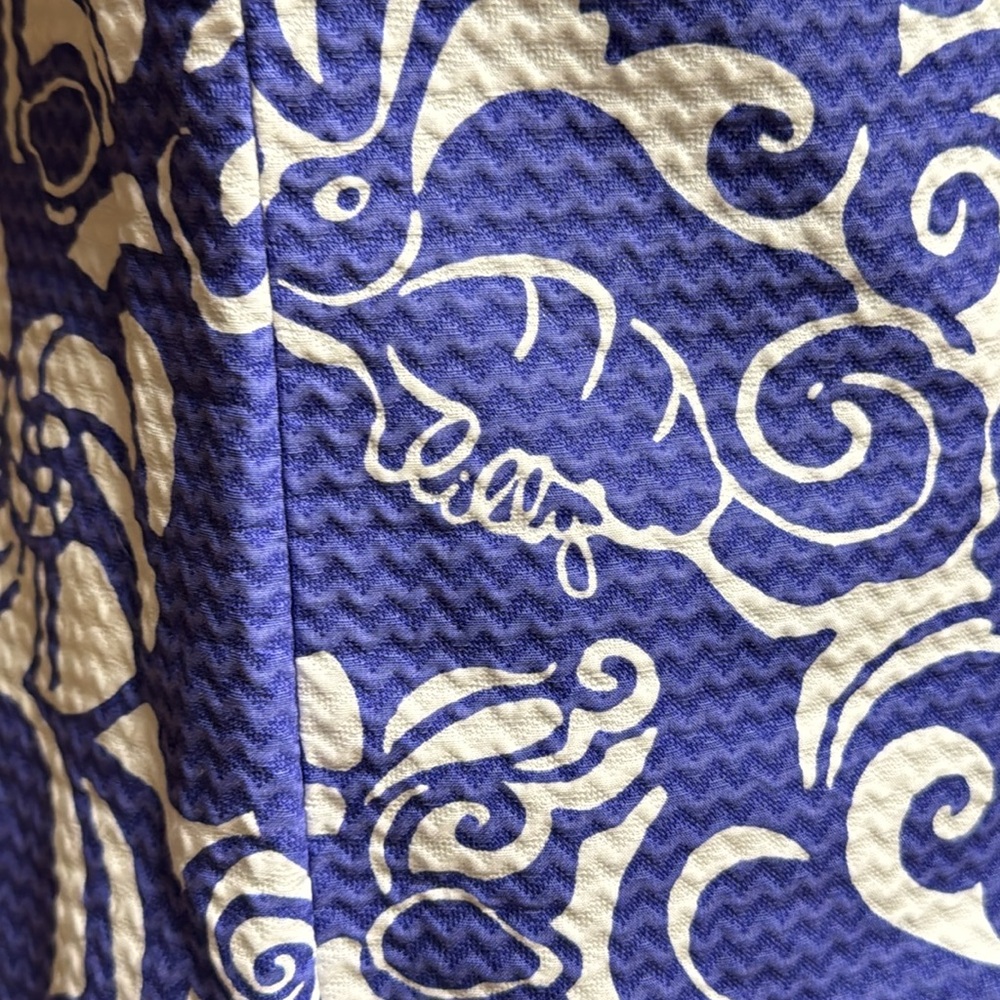 Lily Pulitzer Spectrum Blue Tide Pools Beaded Lindy Dress Size 4 - Picture 8 of 12